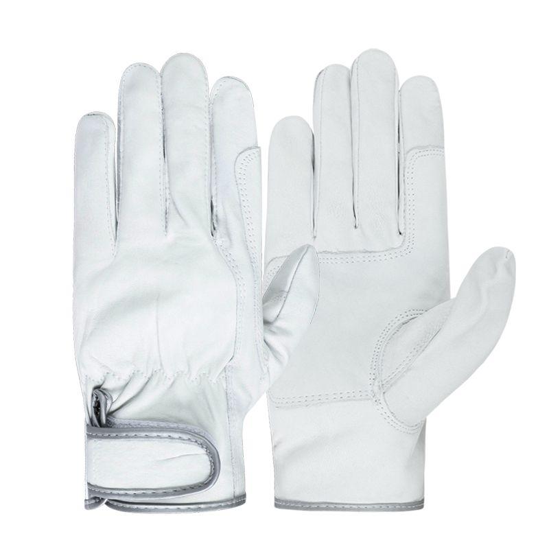 

Protection Gloves Cowhide High Temperature Resistant Welding Welder Gloves Welding Abrasion Resistant Oven Mitts Protective Gloves Short Men 2300 Gray White M