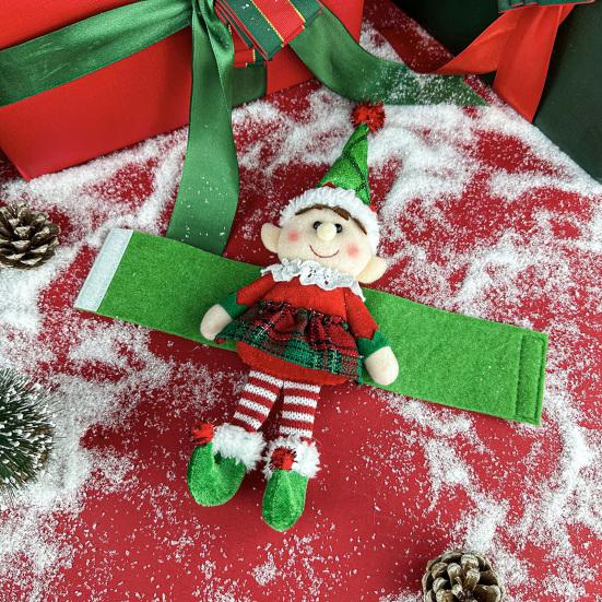 Christmas Cartoon Doll Curtain Buckle Plush Elf Boy/Girl Curtain Tieback Hold Back Fastener