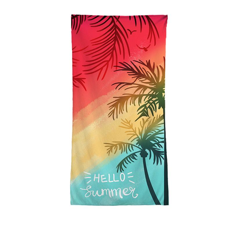 Beach Vacation Sun Protection Beach TowelPortable Floor MatSwimming Quick-drying Towel Women's Printed Bath Towel