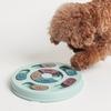 Dingdong Pet Pet Intelligence Development Puzzle Snack Toy IQ Toy Round Diameter 23cm x Height 2.5cm, Blue, 1 Piece