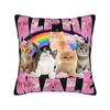 Decorative Pillowcase Alpha Male Cat Kitten Funny  Accessories Living Room  Pillow Case Cover Zippered Multi Size