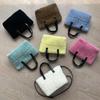 Furry Plaid Women's Handbags Winter Faux Fur Ladies Shoulder Crossbody Bags Fashion Soft Plush Tote Bag Purses for Female