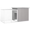 vidaXL Clapier Gris 200x91x100 Cm Acier Galvanisé