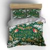 Christmas Birds and Leaves Print Bedding Duvet Cover Set Duvet Cover Pillowcases  (1*Duvet Cover 2*Pillowcases, without duvet insert)
