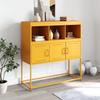 VidaXL Buffet, Armoire avec Compartiments, Placard avec Porte, Meuble de Rangement Chambre Salon Intérieur, Jaune Moutarde 846593