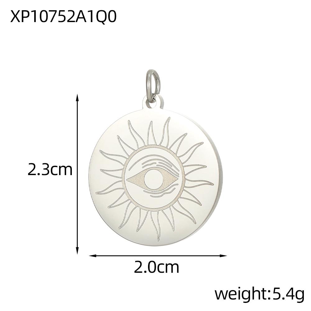 CARLIDANA Vintage Popular Pendant Hollow Charms Stainless Steel Gold Plated Heart Palm Zircon Evil Eye Charms for Jewelry Making
