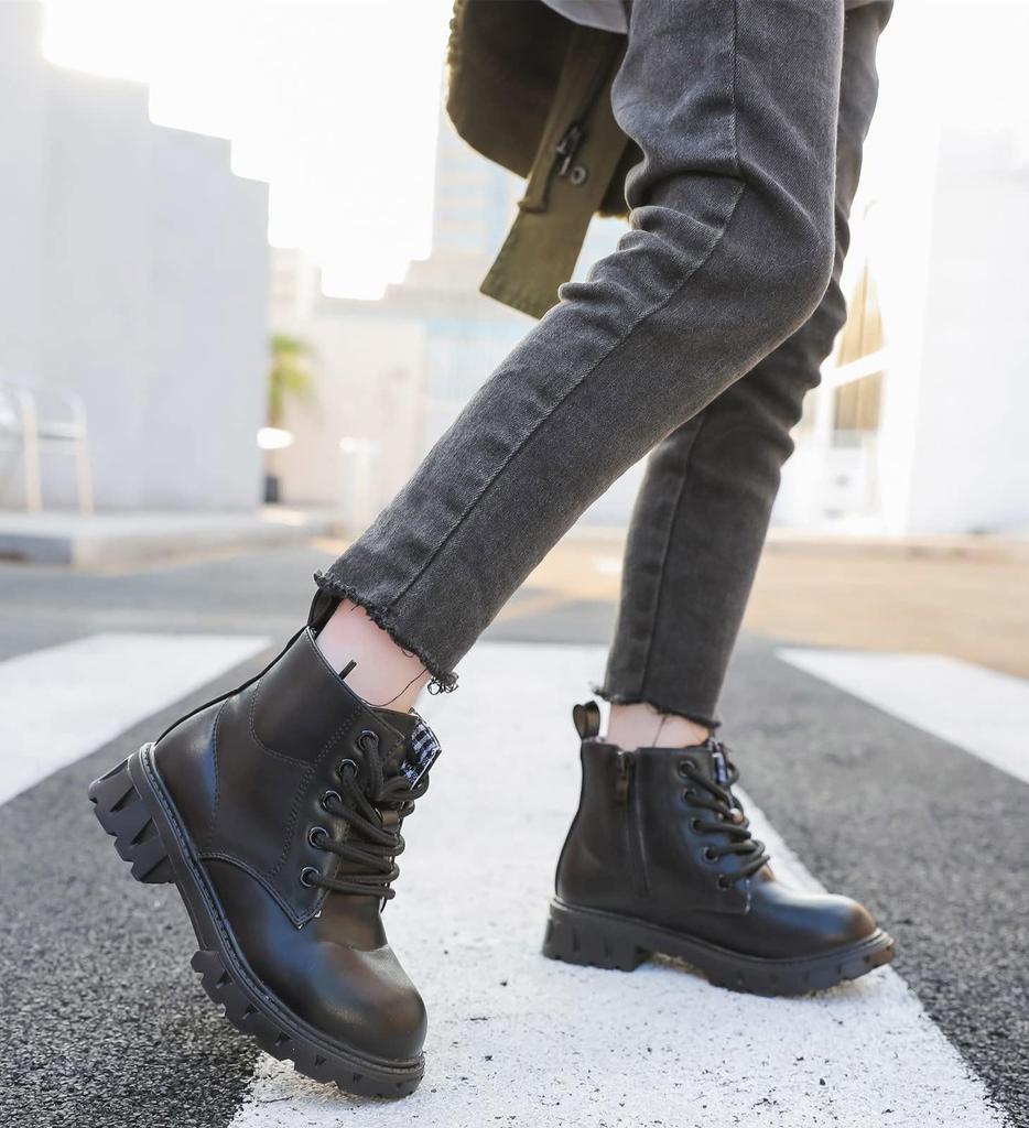 DADAWEN Short Boots for with Easy to Put On and Take Easy to Walk Great for Birthday 20cm Kids, Unisex, Lace-up Boots, Zipper, Off, in, Recitals,