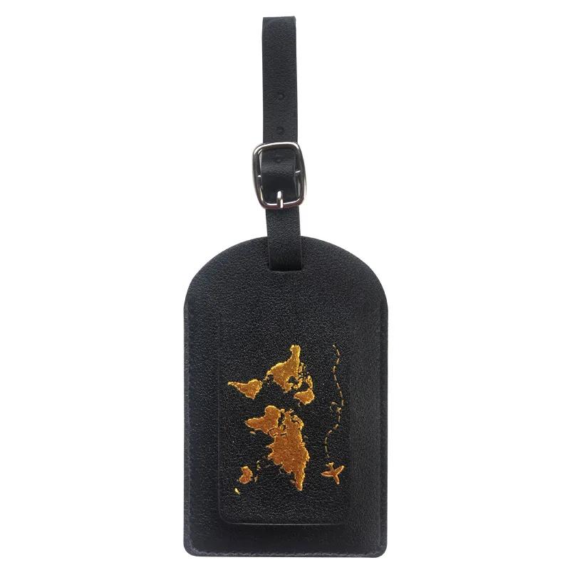 Men Women PU Leather Cute Luggage Tag Suitcase Address Label Baggage Boarding Bag Tag Name ID Address Holder Travel Accessorie