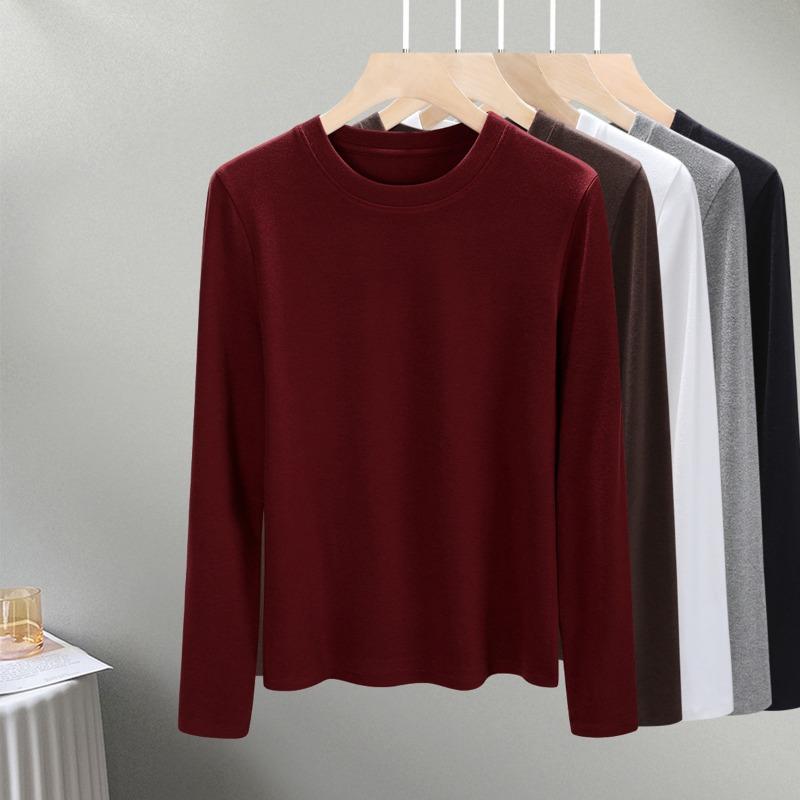 

Серая шерстяная футболка с круглым вырезом, базовая, спереди на плече, женская, новая, на раннюю осень, облегающая и тонкая, для ношения под низ, женская XXXL