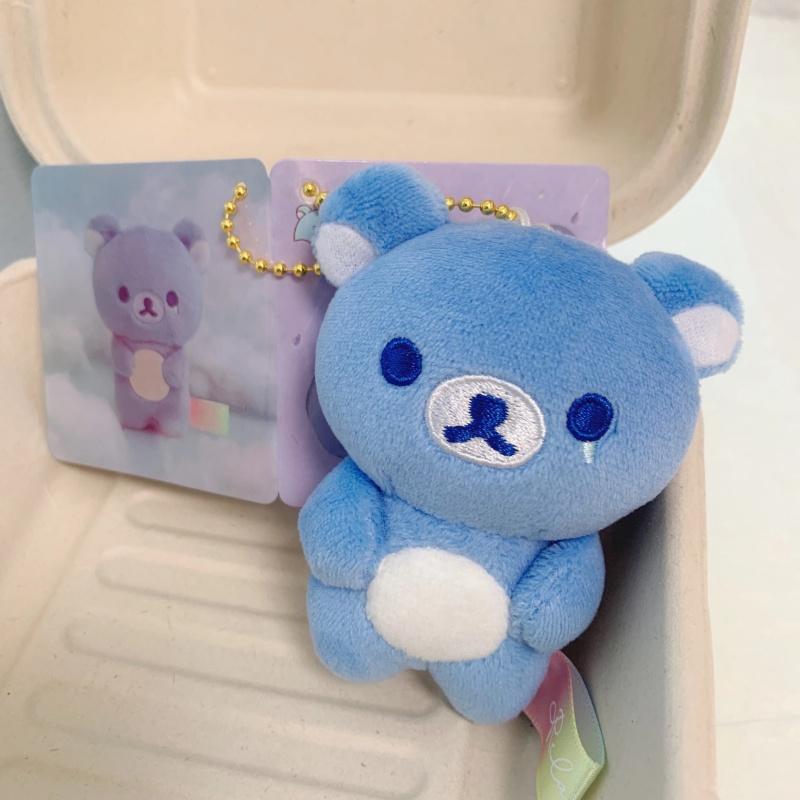 Cute Rilakkuma Colorful Plush Toy Keychain Four Seasons Collection Korilakkuma Brown Bear Peluche Girly Anime Bear Stuffed Doll