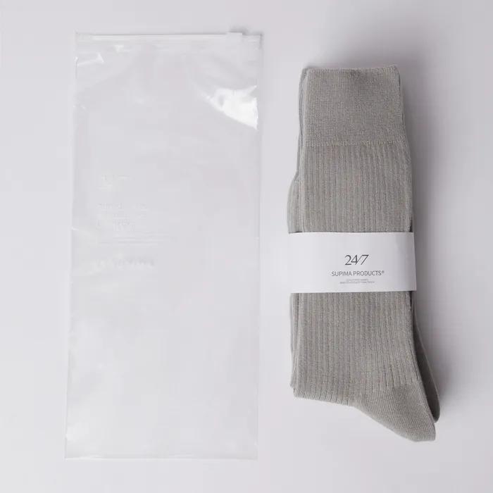 SUPIMA COTTON SOCKS 3PCS LIGHT GRAY (247)