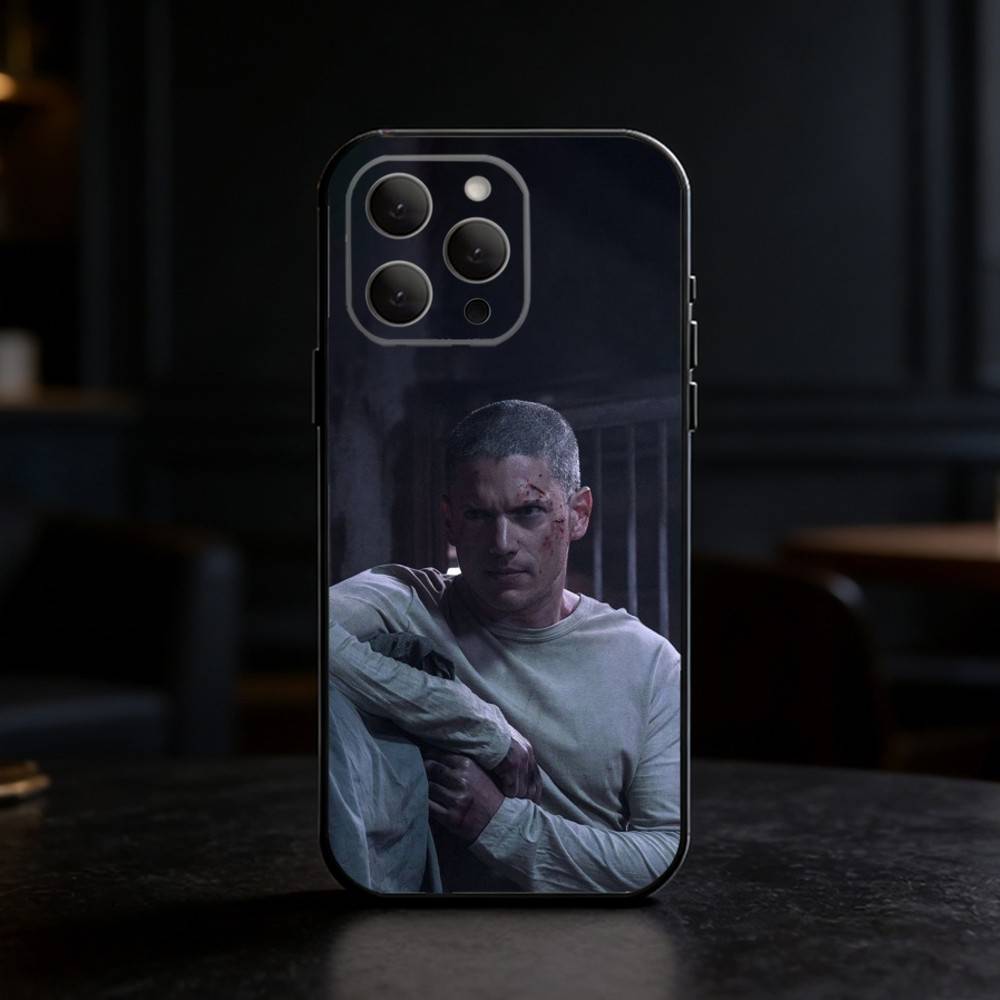 P-Prison Break Phone Case Silicone black Soft For IPhone 17,16,15,14,13,12,11,SE,Plus Pro Max