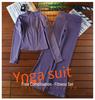 Women's Autumn/Winter Fitness Set: Elastic Quick-Dry High-Waisted Flared Pants & Slimming Yoga Jacket