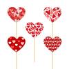 White Cardstock Vase Toppers Valentines Party Craft Set 15Pcs Assembled Home Decoration Accessories