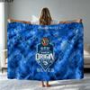 NSW Blues State of Origin Print Flannel Blanket High Quality Warm Comfortable Cover for All Seasons Perfect for Gifts Home Decor