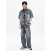 Vintage Brushed Denim Pants Blue
