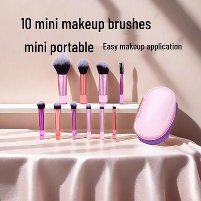 Přeshraniční 12dílná mini sada štětců na make-up: Přenosné nástroje pro začátečníky
