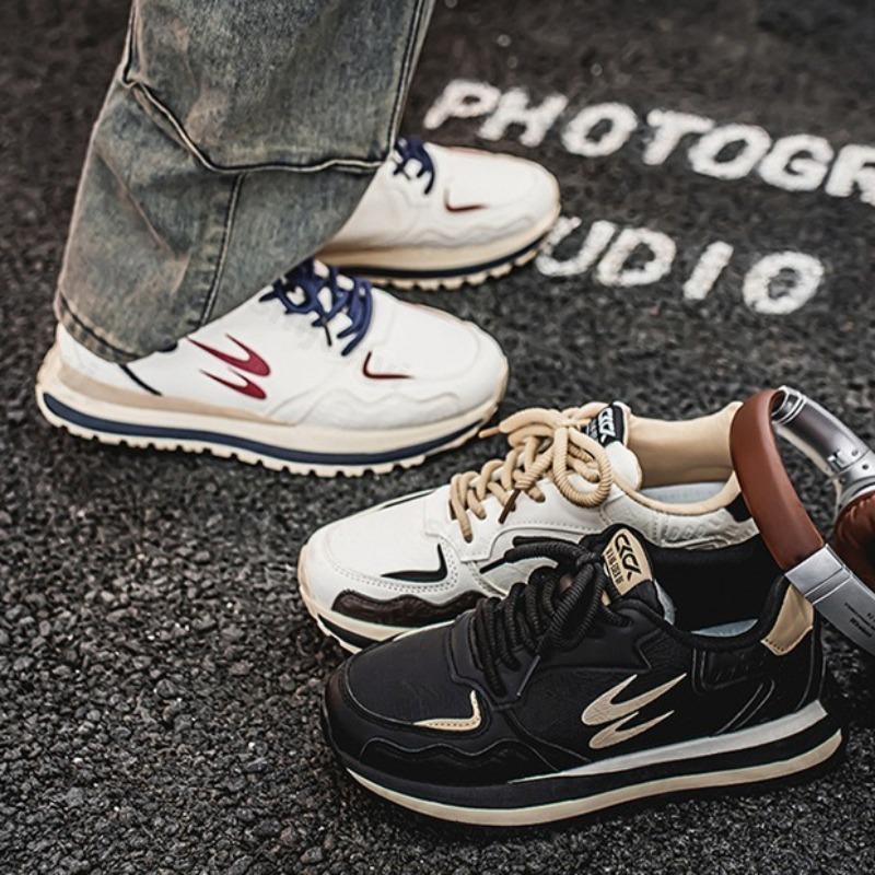 Fashion Men's Shoes 2025 Summer New Style Thick Soled Anti Slip Sports Shoes Fashion Versatile Casual Height Increasing Chunky sneakers