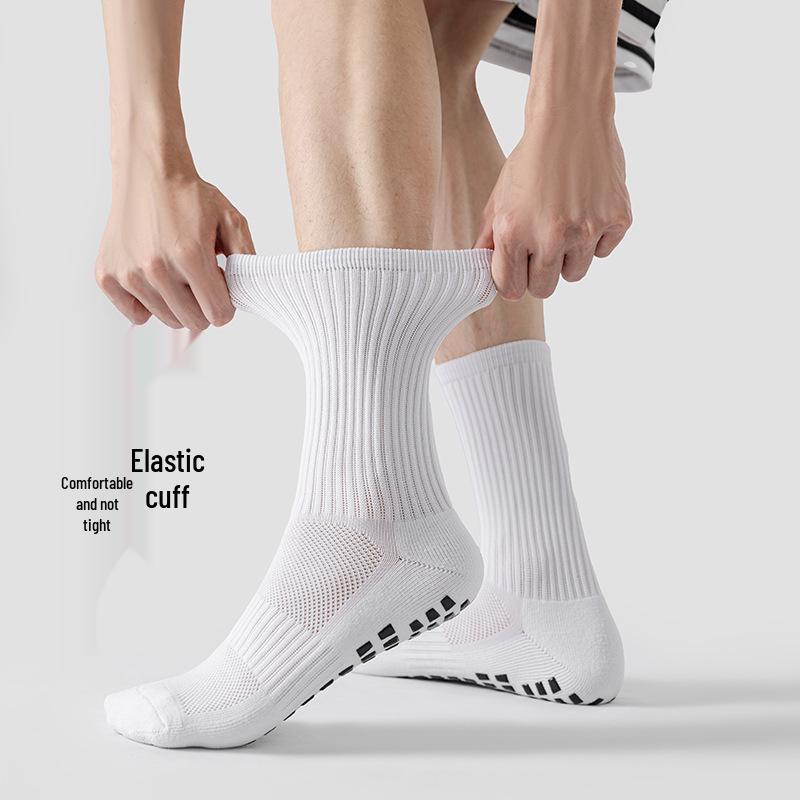Pro Training Mid-Calf Breathable Mesh Football Socks - Sweat-Absorbent, Thickened, Shock-Absorbing, Anti-Slip