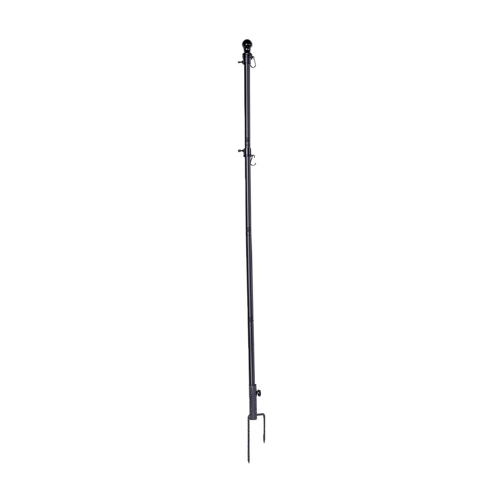 Heavy Duty Flag Pole Kit 360 Degree Swivel Two Installation Methods Adjustable Flag Pole Ground Stake