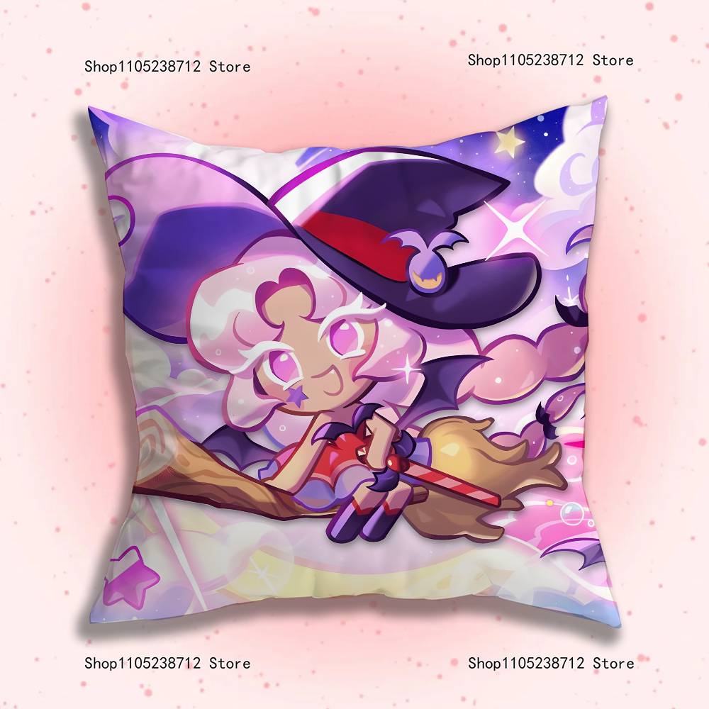 Funny Game Cute C-Cookies R-Runing Pillow Case Cute Anime Peripherals Bedroom Sofa Decorative Cushion Cover Soft Cushion Cover