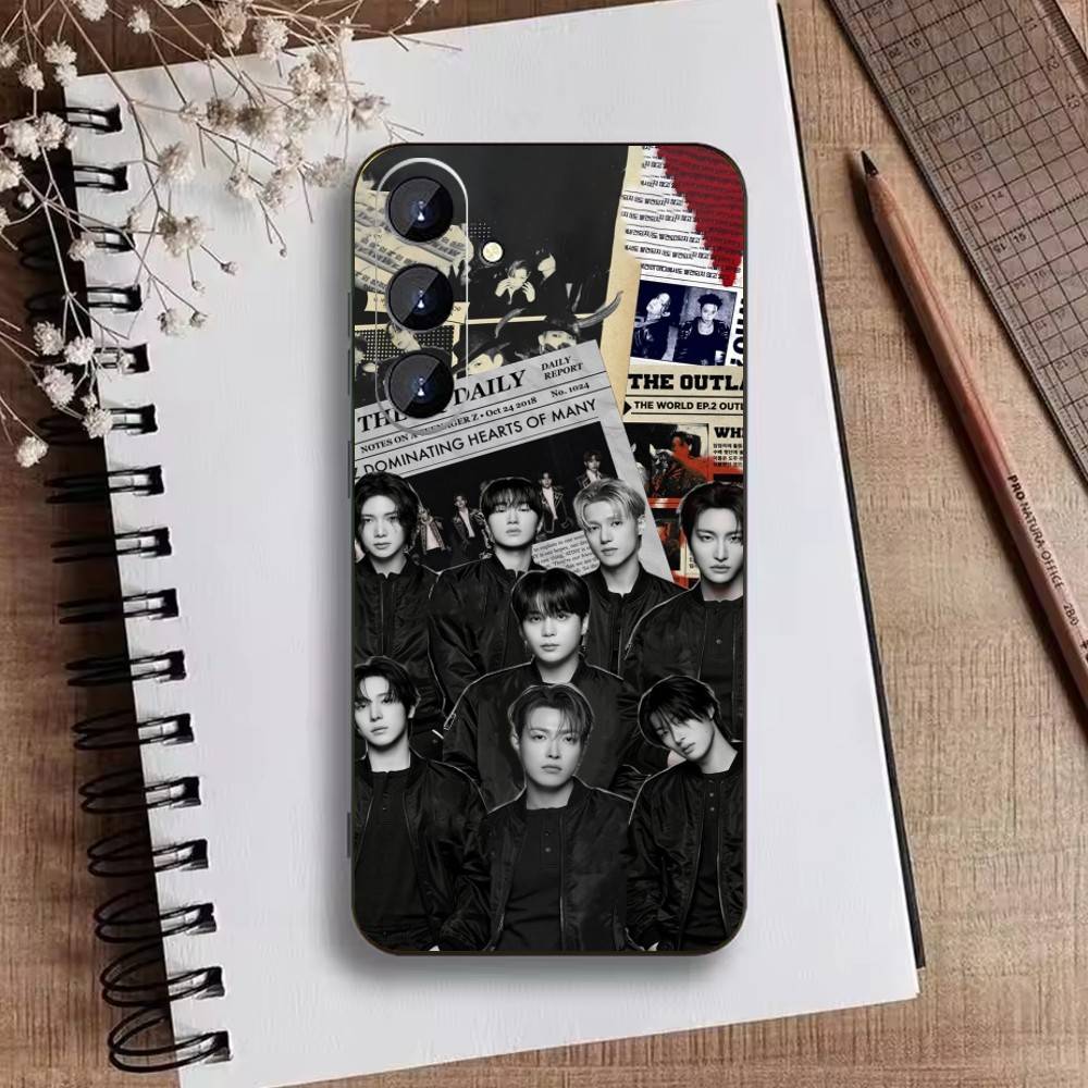 Hot Y-ATEEZ Kpop Phone Case For Samsung Galaxy A73,A21s,A22,A31,A52,A53,A71,A41Soft Black Shell Samsung a22 5g