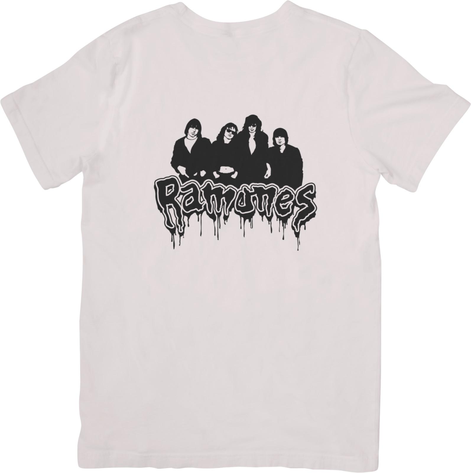 

Ramones Music Unisex Fit for Men Women Quality Cotton T-Shirt White. XXXXL