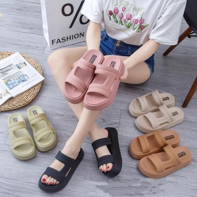 New Summer Women's Fashion Soft Sole Non-Slip Thick Sole Slide Sandals Outdoor Beach Slippers