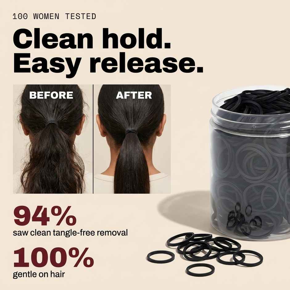Small Elastic Hair Ties | Black