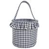 Handheld Cotton Polyester Basket Festive Party Atmosphere Decorative Storage Candy Gift Basket Easter Checkered Cloth Basket