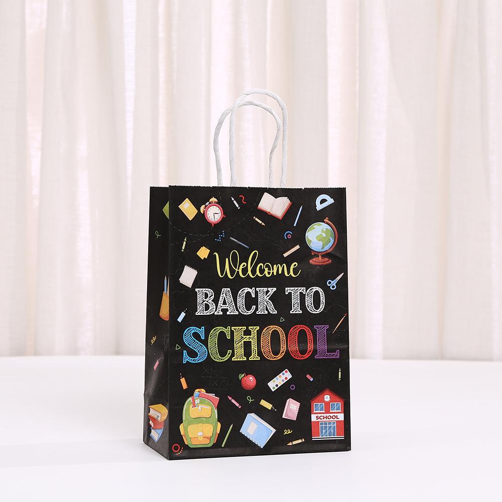 StoBag Back to School Papiergeschenktüten für Süßigkeiten Geschenkverpackungstaschen Lehrer Wertschätzung Partyzubehör Kinder Schreibwaren Geburtstag