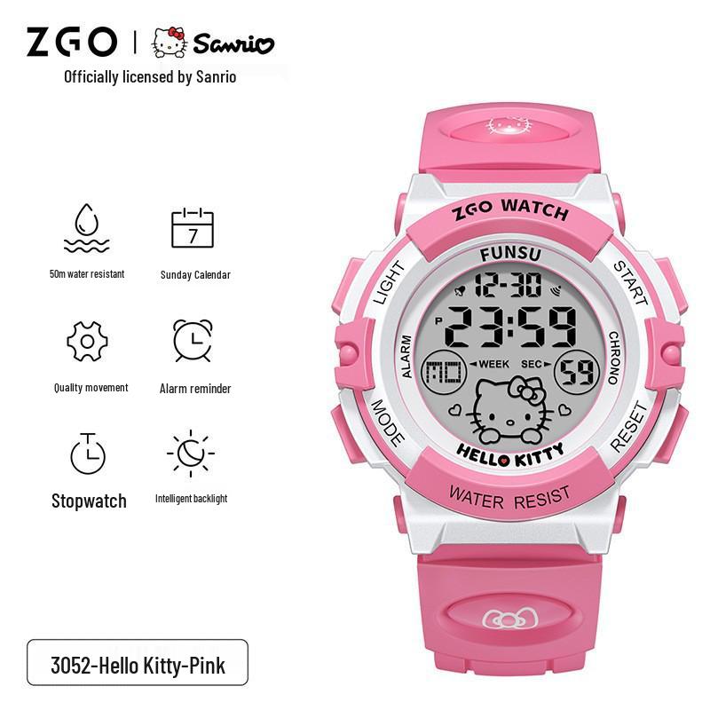 

ZGO Sanrio Кролишка Синнаморолл Студенческие Спортивные Часы для Женщин и Подростков - Водонепроницаемые Многофункциональные Наручные Часы
