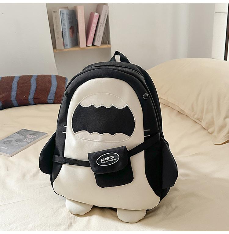 Schoolbag new college style contrasting color primary and secondary school students multi-compartment backpack anti-splashing Japanese cute high-value