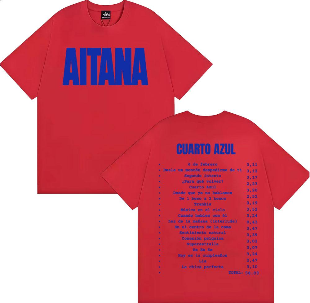 

Aitana Cuarto Azul Wdrld Tour 2026 Merch T Shirt Unisex Women Clothing Aesthetic Fashion Tshirts High Quality ONeck Loose Tshirt S