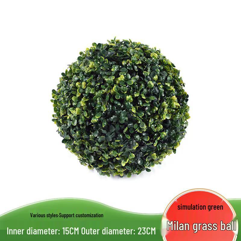 Artificial Green Plant Ceiling Decoration - Hanging Grass Ball for Window, Home, Mall, or Landscaping