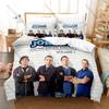Impractical Jokers Bedding Set Duvet Cover + 2 Pillowcases Comedy Prank TV Show Four Guys Funny Retro Bedroom Decor