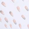 Explosive Flash Pure Handmade Dot Diamond French Almond Shaped Wearing Fake 24 Piece Nail Piece Set Diamond Nail Nail Piece