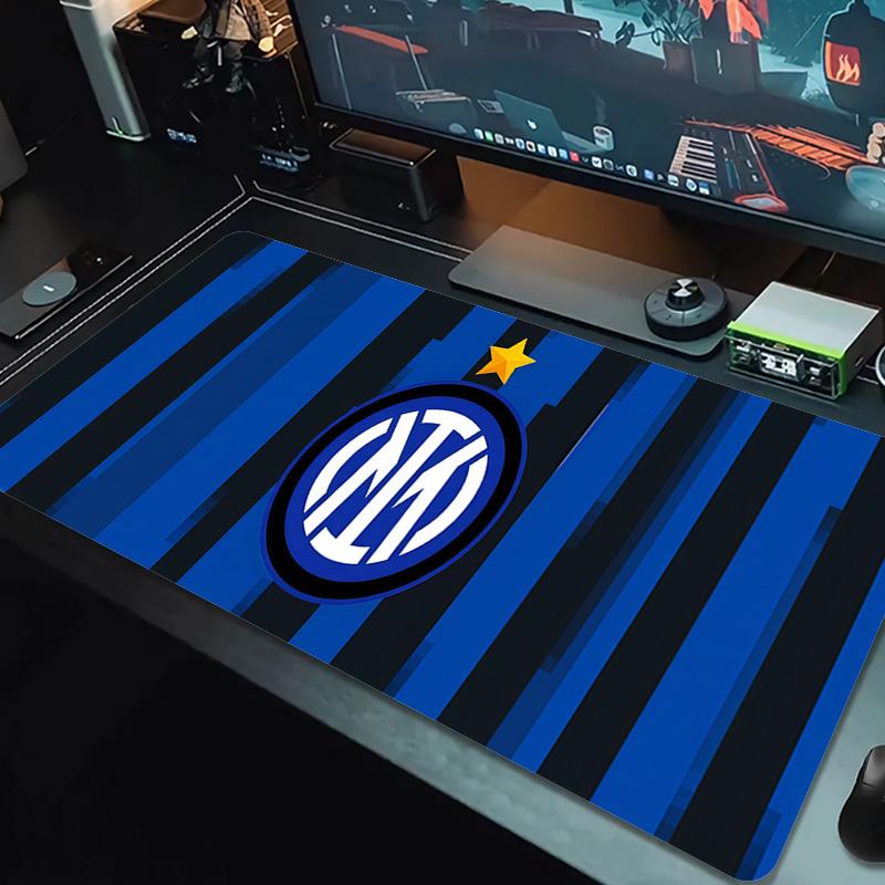 Inter Mailand Farbe Mauspads Großes Gaming-Tischkissen Rutschfeste Laptop-Tablet-Große Mauspads XXL-Matten Mini-PC-Spielmatte Mit Verriegeltem Rand