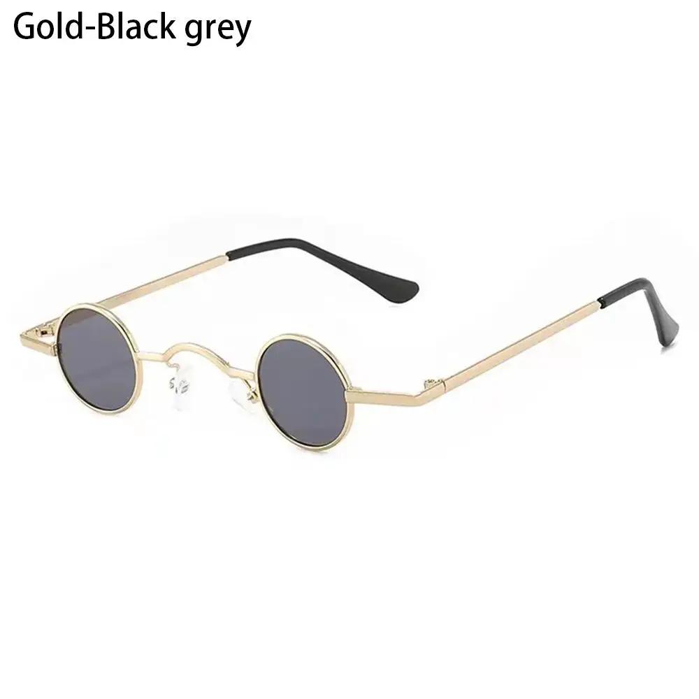 Small Round Rock Punk Sunglasses For Women Men Ultra Metal Frame Hip Hop Sun Glasses Candy Color Fashion Shades Driving Eyewear