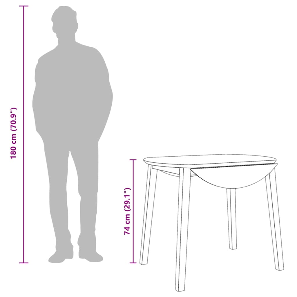 Dining Table Natural Solid Rubberwood