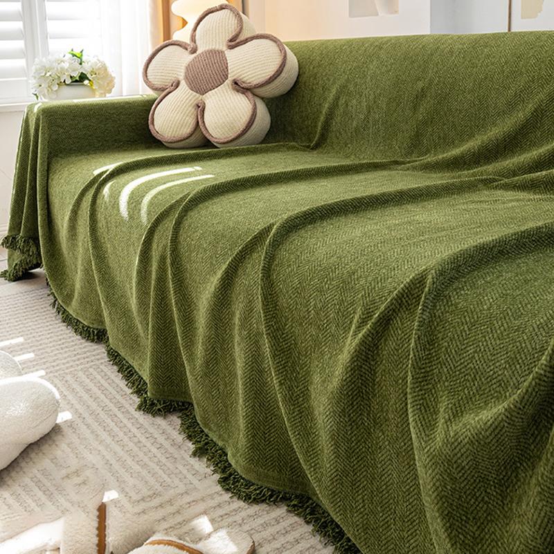 Chenille Sofa Towel Soft And Comfortable Air Conditioning Blanket Sofa Decorative Cover Four Seasons Universal Couch Cushion