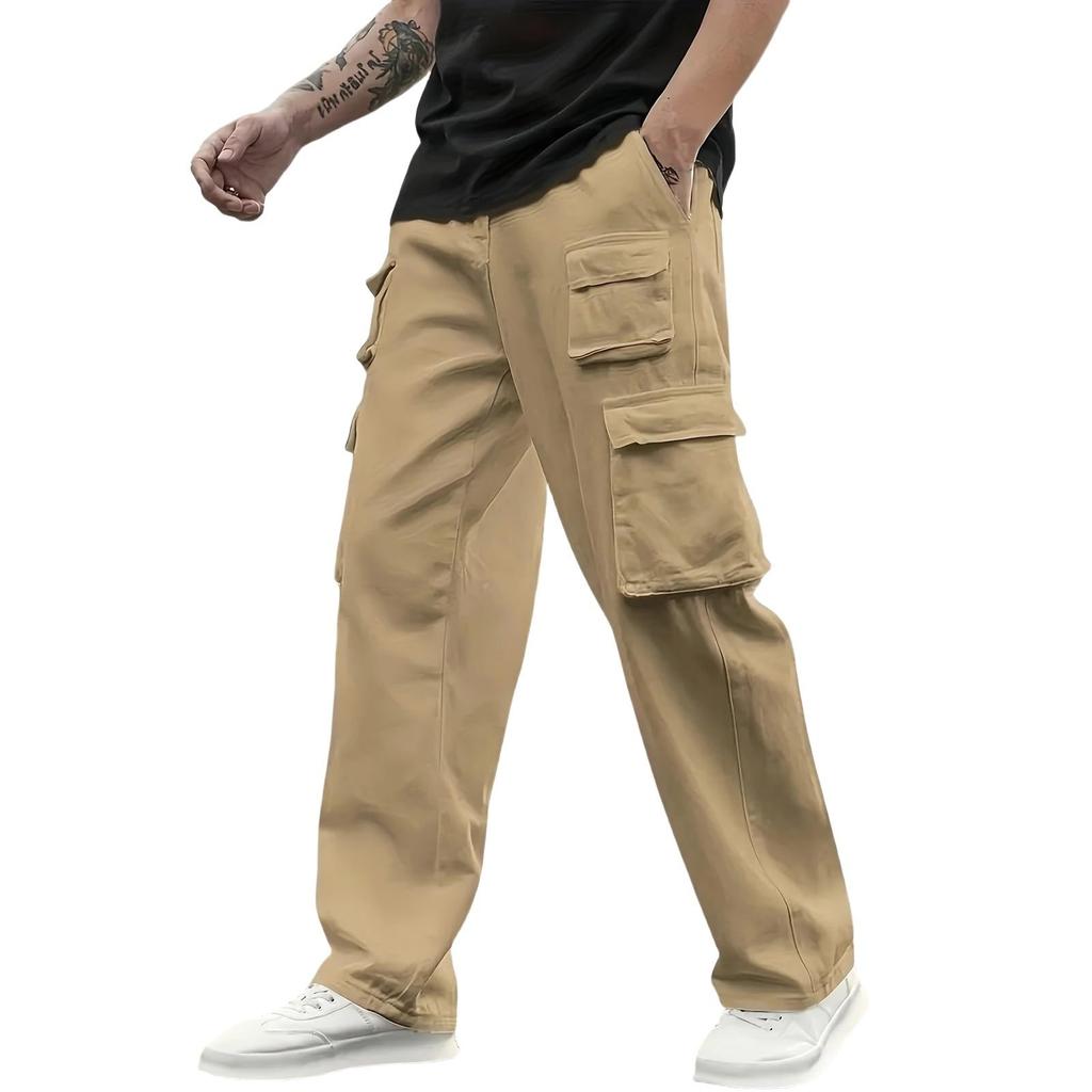 Herren Freizeit Outdoor Sport Mehrere Taschen Cargohosen Lockerer Schnitt Taktische Arbeitskleidung Hosen für Wandern Camping und den täglichen Gebrauch