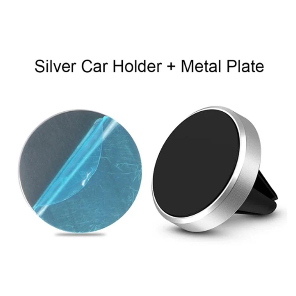 Magnetic Car Phone Holder 360 Rotate Metal Mobile Phone Mount Bracket For iPhone Samsung Xiaomi Air Vent Mount Phone Stand