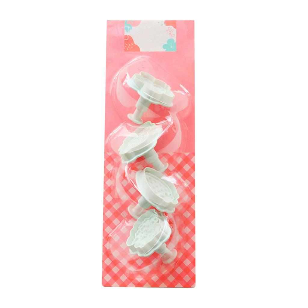 Flower Strawberry Biscuit Cutters Cookie Stamps Fondant Pastry Mould Plastic Cookie Cutters Kitchen Baking Supplies