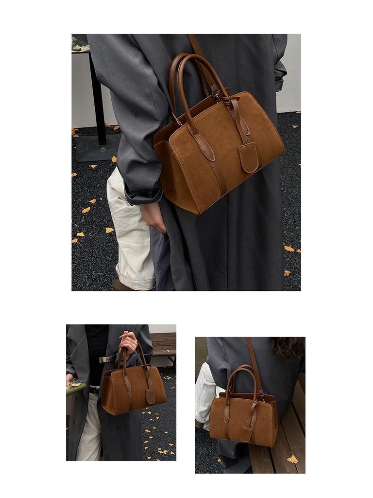 2025 Autumn Retro High-End Women's Single Shoulder Crossbody Bag, Lazy Style Boston Handbag