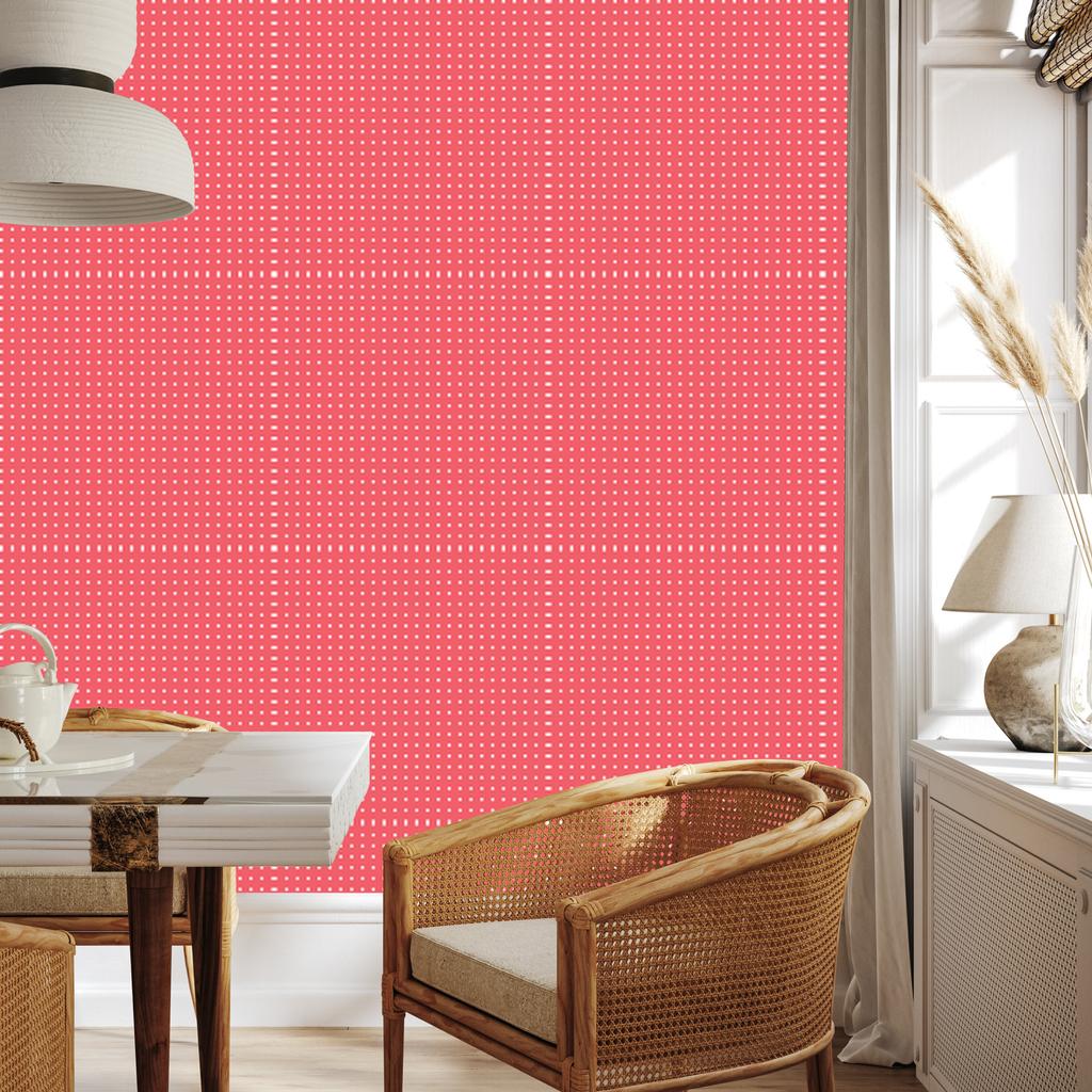 Wallpaper Dots, top coral, bottom coral for the living room and bedroom 50x1000