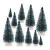 10 Pcs Simulated Christmas Tree Home Table Decor Mini Pine Decoration Dark Green