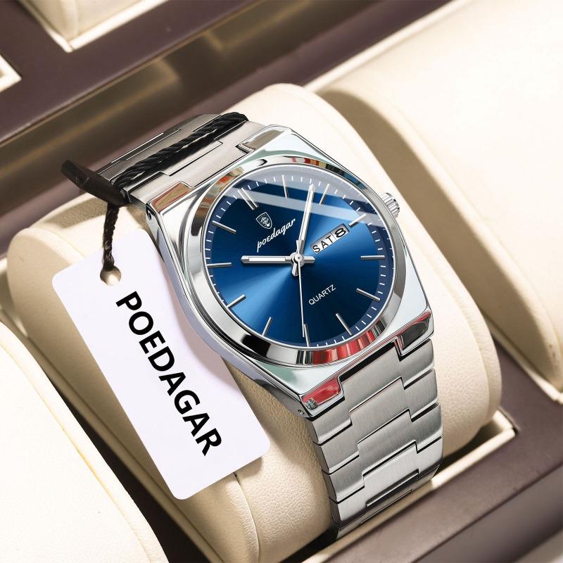 New Top Brand New Ultra-thin Men's Watch Waterproof Luminous Quartz Student Double Calendar Watch