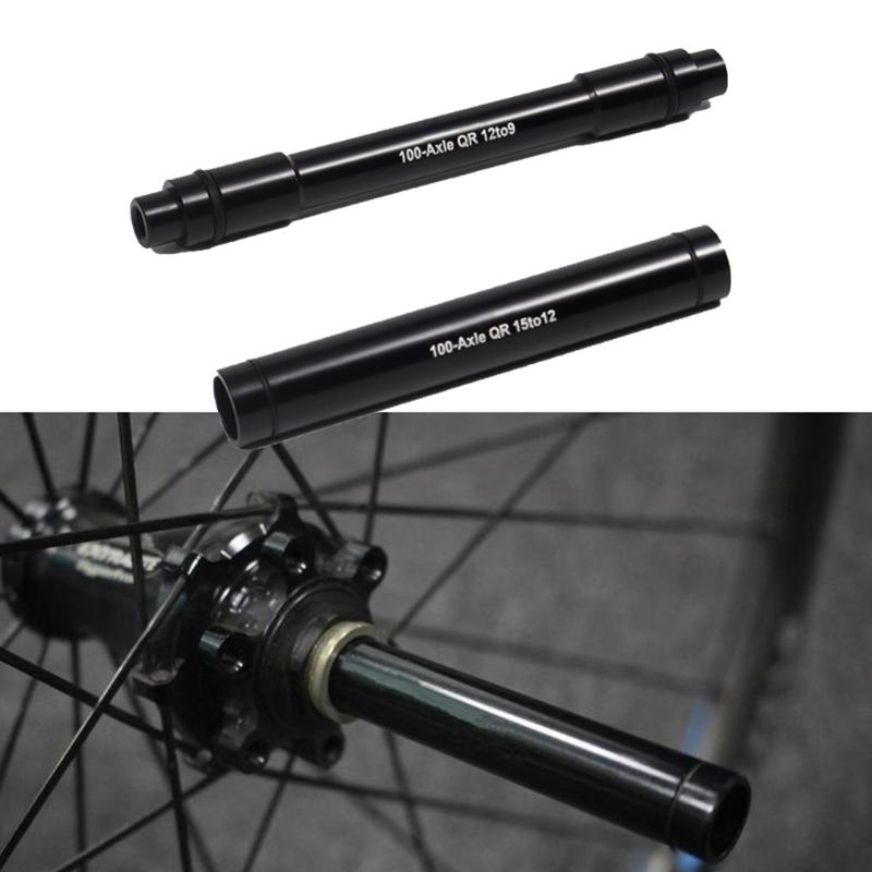 Road Bike Front Wheel Thru Axles Adapter Aluminum Alloys Front Hub Convertor Mountain Bike Front Hubs Tube Shaft Axles