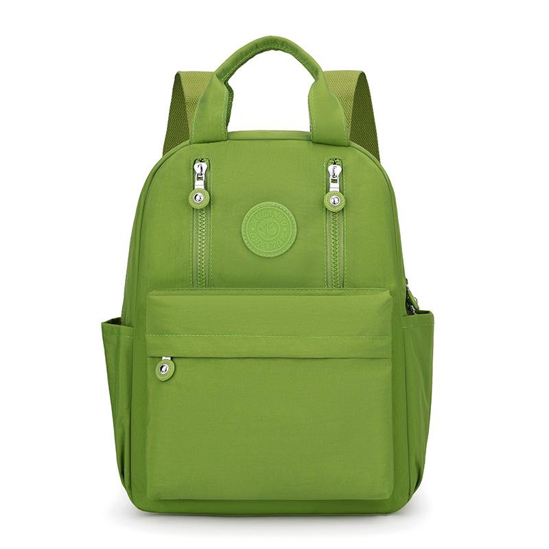 Solid Color Women's Backpack Large Capacity Nylon Backpack
